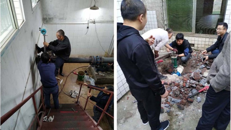 璧山区水利局插入式财神(中国)安装现场