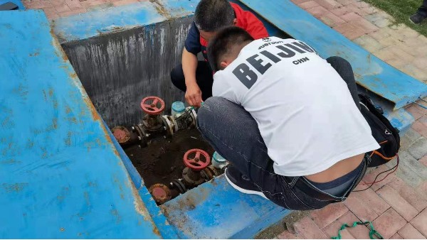 财神网站污水流量计使用现场